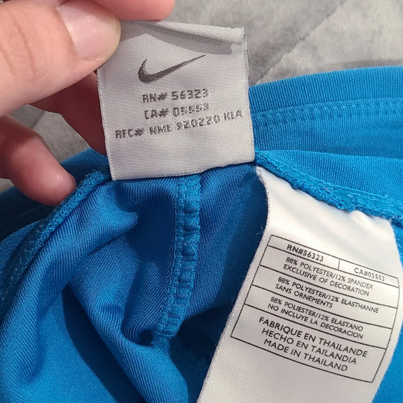 Nike Women's Vintage Dri-Fit Straight Leg Yoga Pants Small Turquoise Light Flaws - Picture 4 of 11